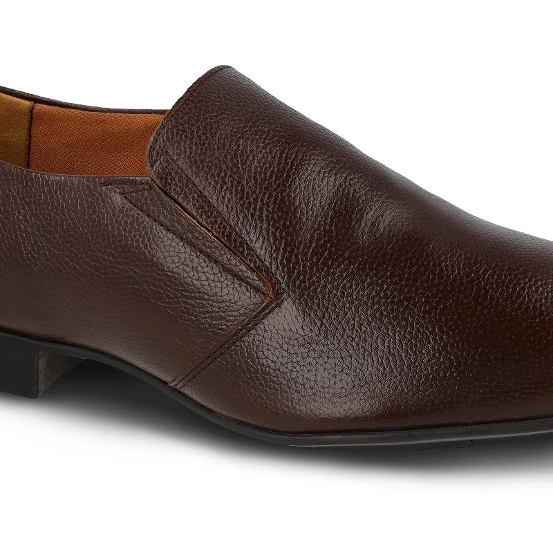 Walkaroo Leather Men formals Shoes - WF6053 Brown