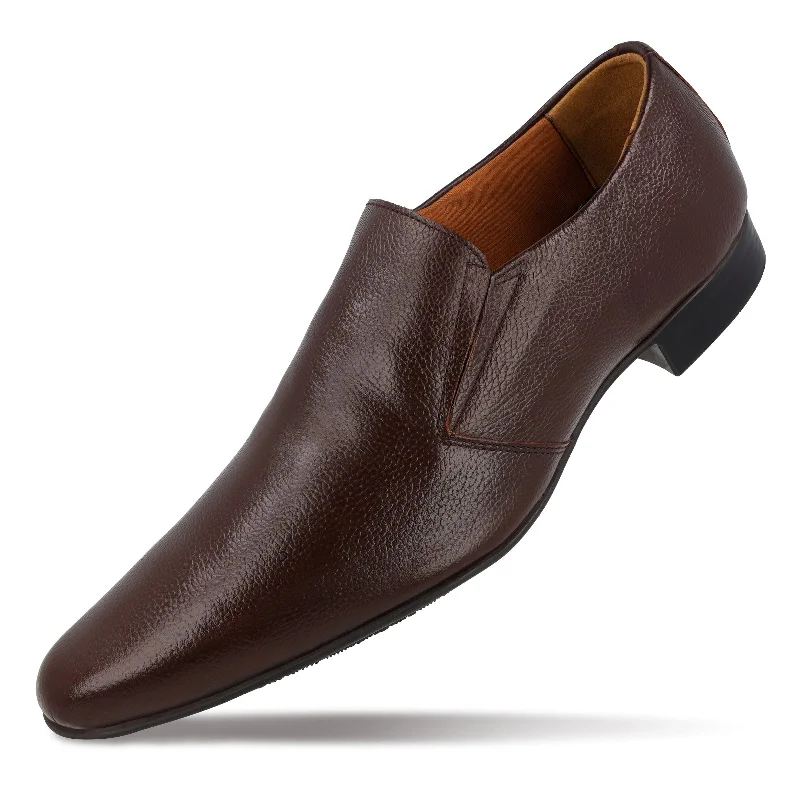 Walkaroo Leather Men formals Shoes - WF6053 Brown