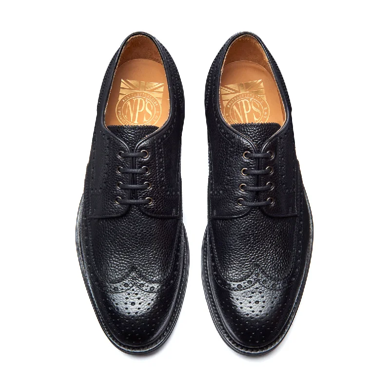 Black Grain-Calf 4 Eye Gibson Brogue Shoe