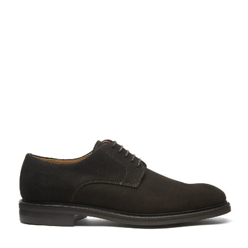 Brown Suede 5 Eye Derby Shoe