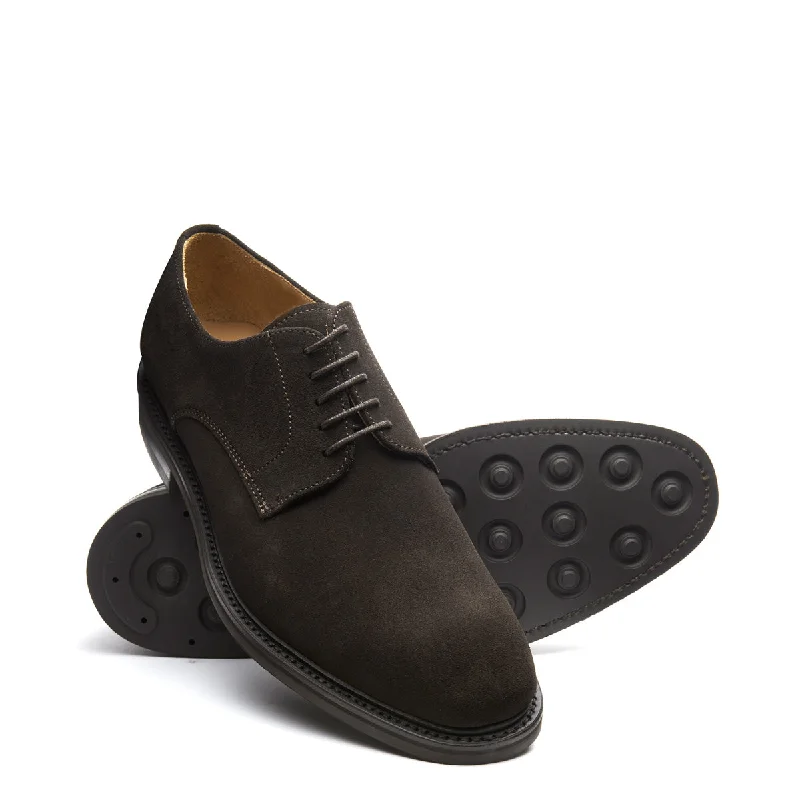 Brown Suede 5 Eye Derby Shoe