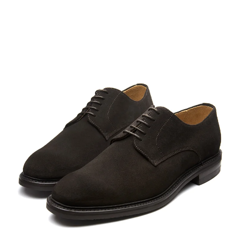 Brown Suede 5 Eye Derby Shoe