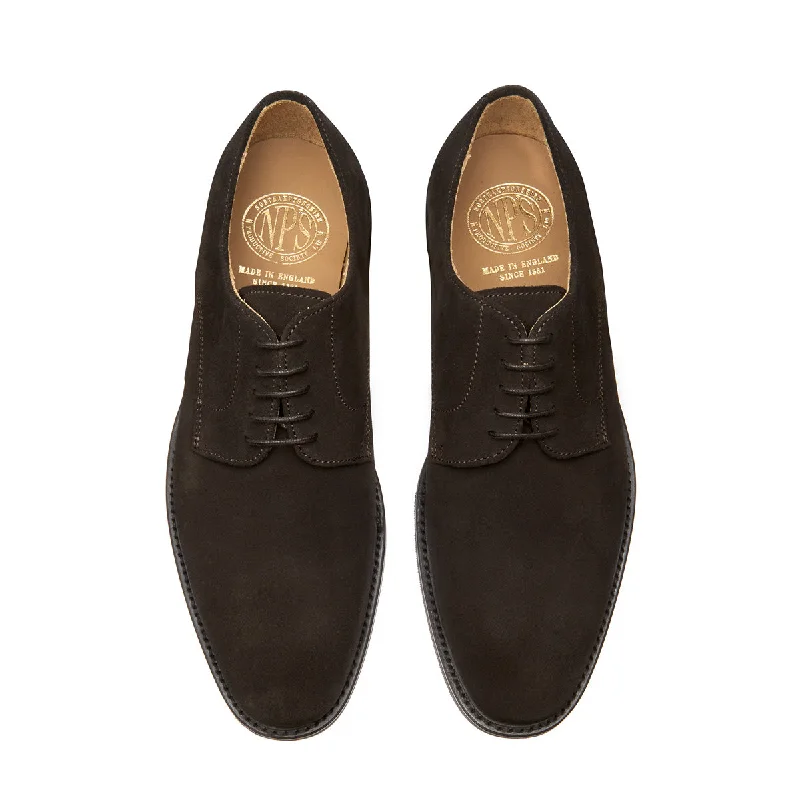 Brown Suede 5 Eye Derby Shoe