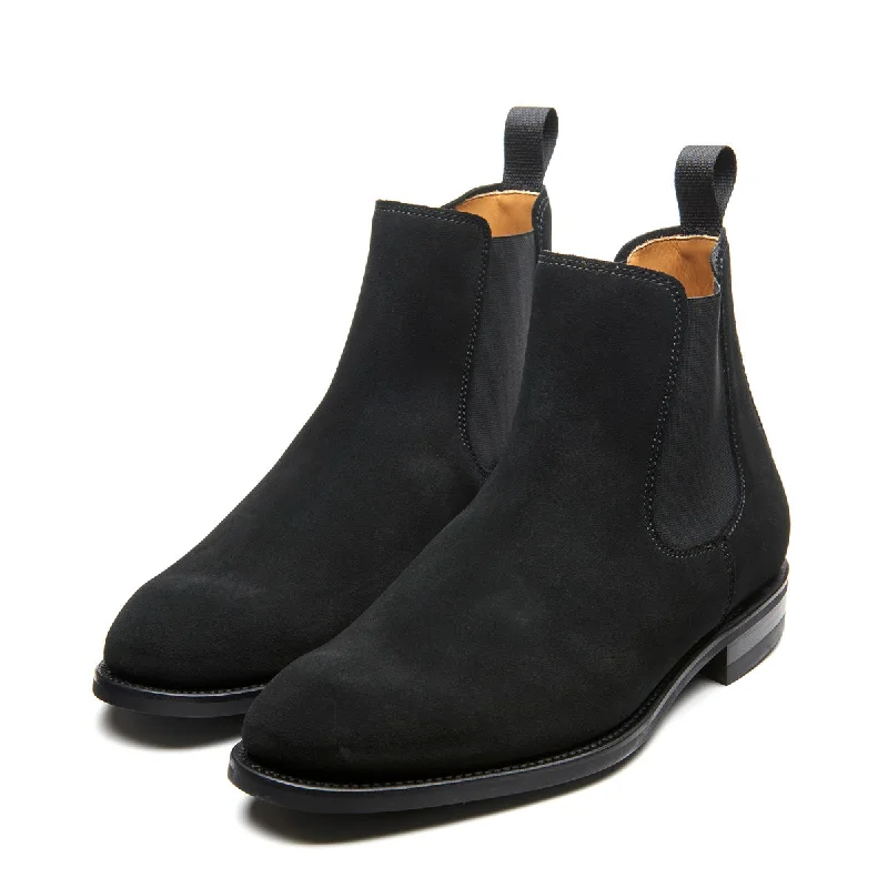 Black Suede Chelsea Boot