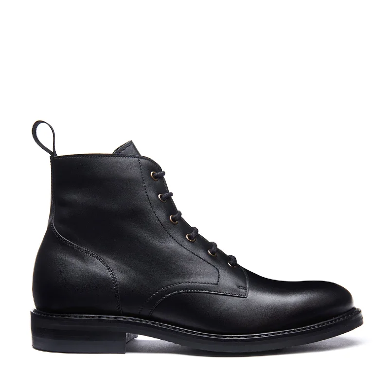 Black Calf 6 Eye Derby Boot