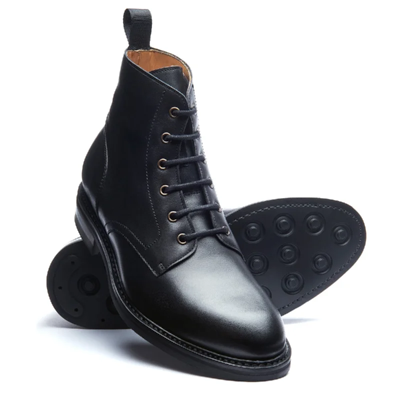 Black Calf 6 Eye Derby Boot