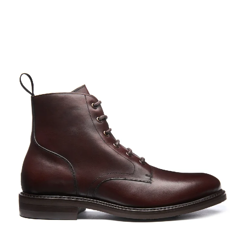 Walnut Brown Calf 6 Eye Derby Boot