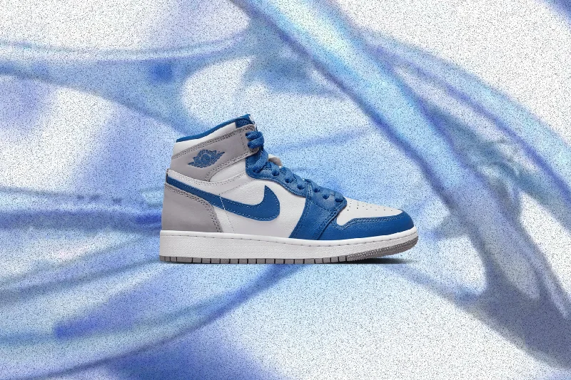 Air Jordan 1 Retro High OG (GS) - True Blue/White/Cement Grey