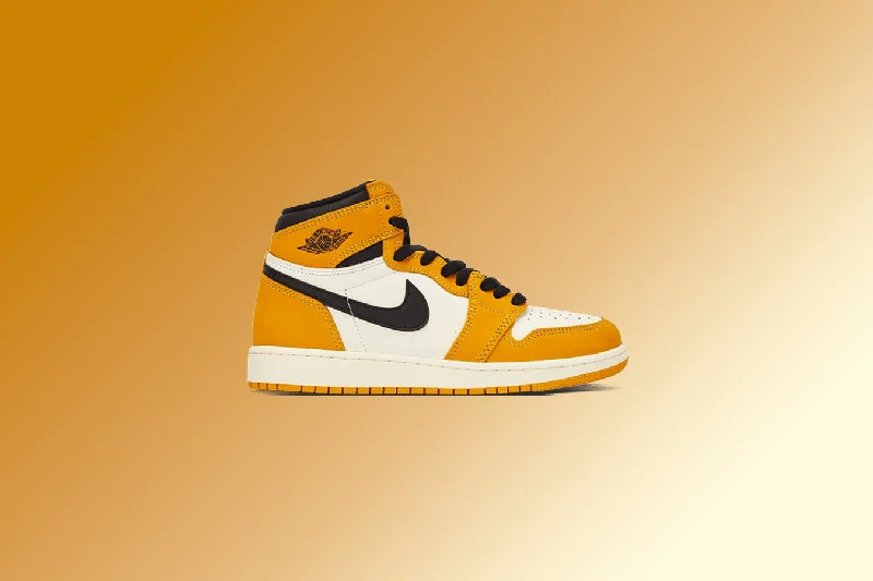 Air Jordan 1 Retro High OG (GS) 'Yellow Ochre' - Yellow Ochre/Black/Sail