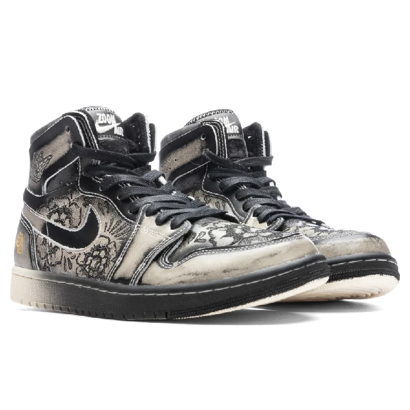 Air Jordan 1 Zoom Comfort 2 Premium 'Dia De Muertos' - Black/Pale Ivory