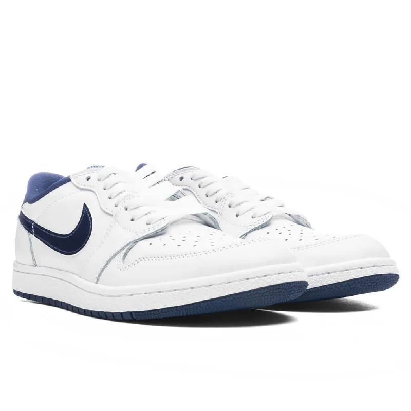 Air Jordan 1 Low 85 'Metallic Blue' - White/Navy