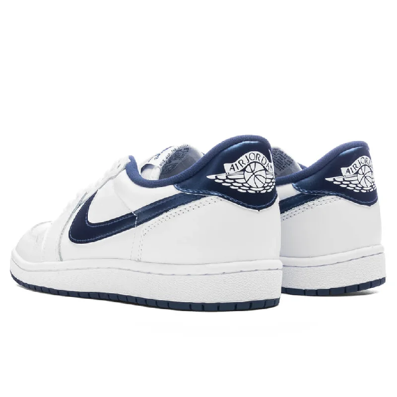 Air Jordan 1 Low 85 'Metallic Blue' - White/Navy