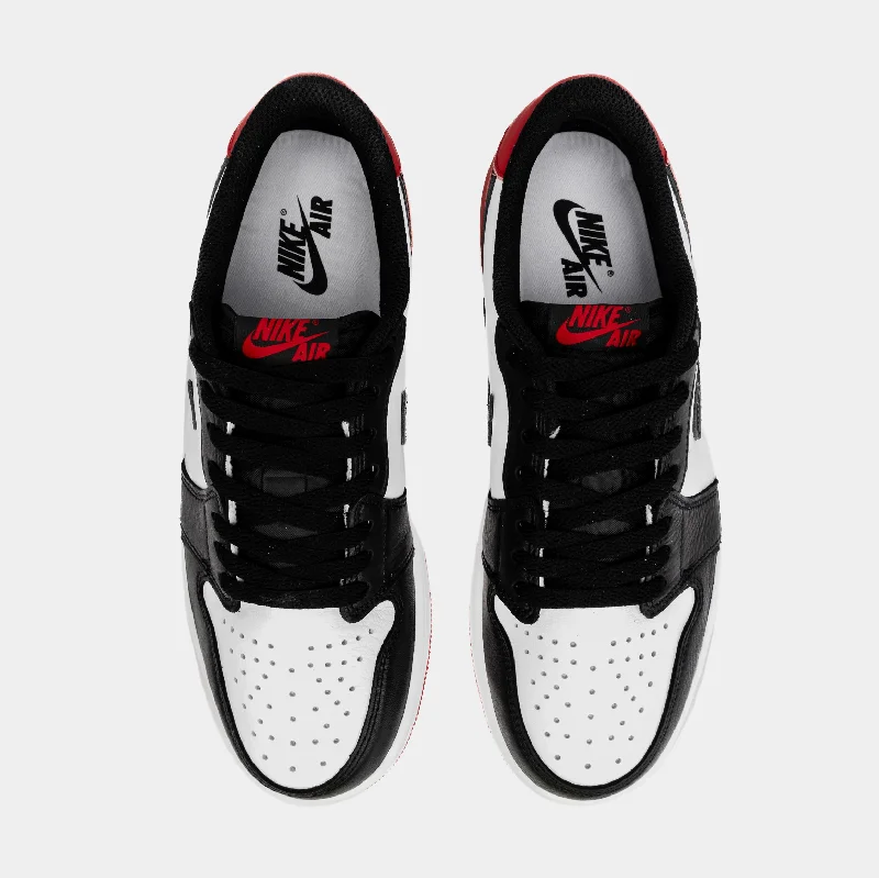 Air Jordan 1 Retro Low OG Black Toe Mens Lifestyle Shoes (Black/Red)