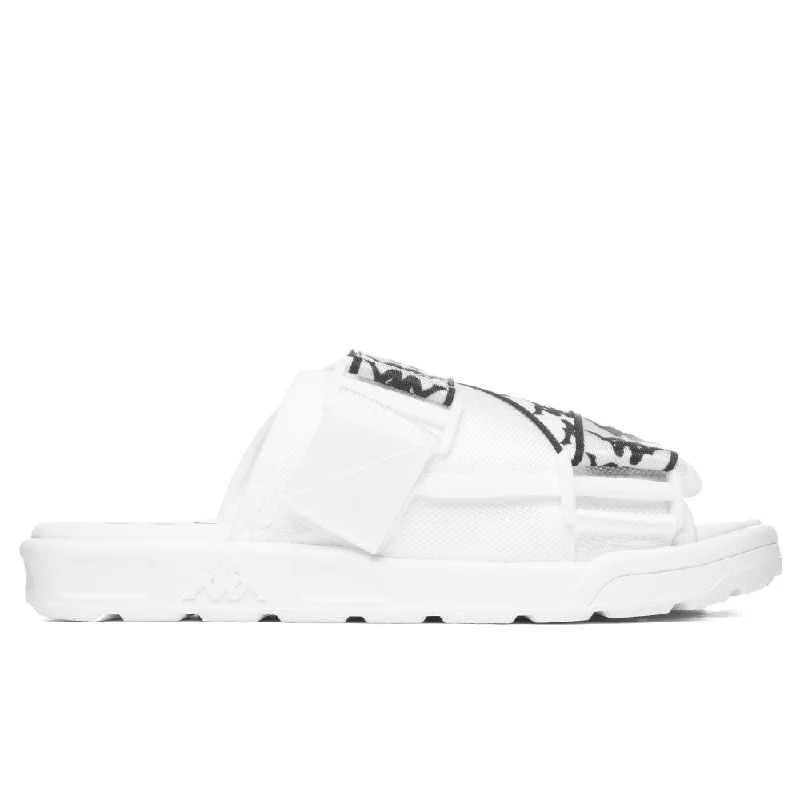 222 Banda Mitel 1 Sandals - White/Black