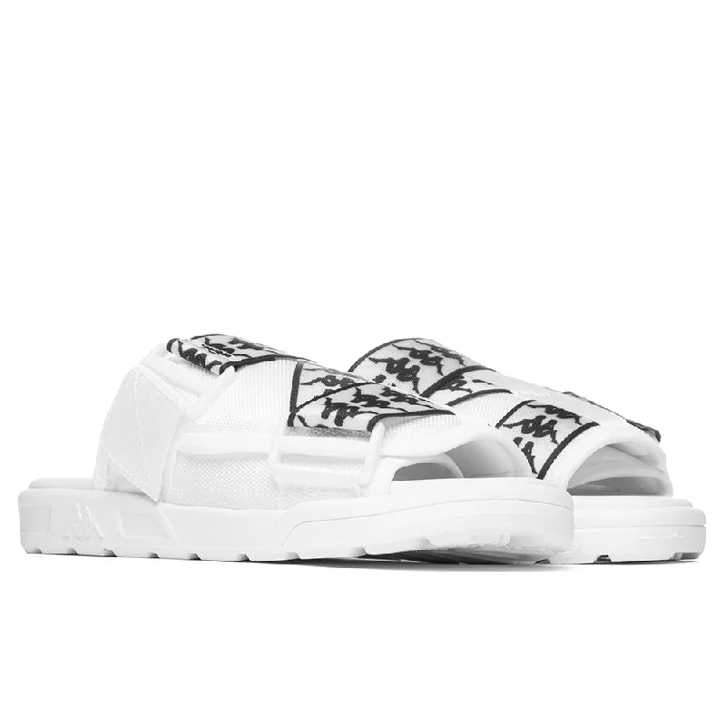 222 Banda Mitel 1 Sandals - White/Black