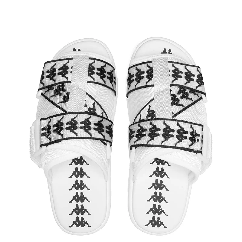 222 Banda Mitel 1 Sandals - White/Black