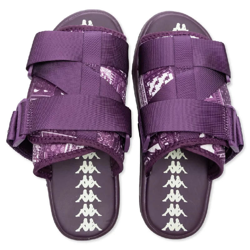 Authentic Nuuk 1 Sandals - Dark Purple/Beige Natural