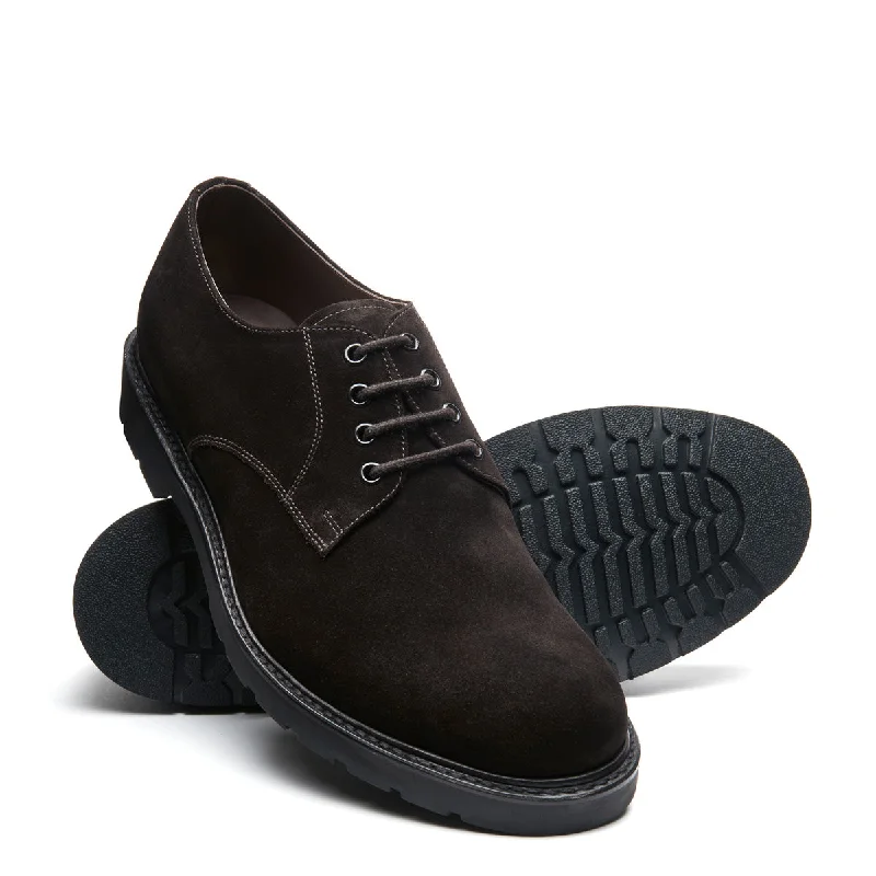 Brown Suede 4 Eye Plain Toe Gibson Shoe