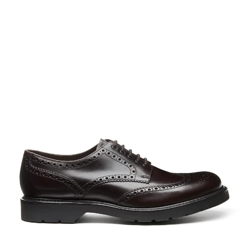 Brown Greasy 5 Eye Gibson Brogue Shoe