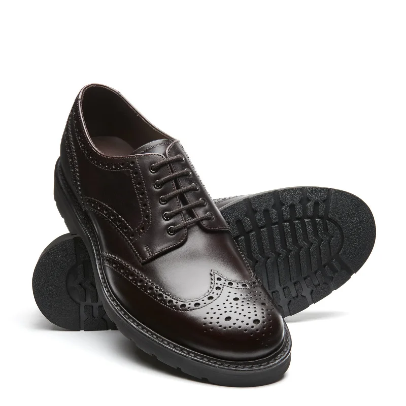 Brown Greasy 5 Eye Gibson Brogue Shoe