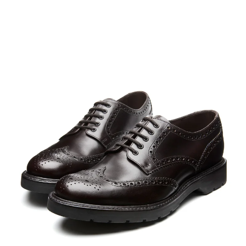 Brown Greasy 5 Eye Gibson Brogue Shoe