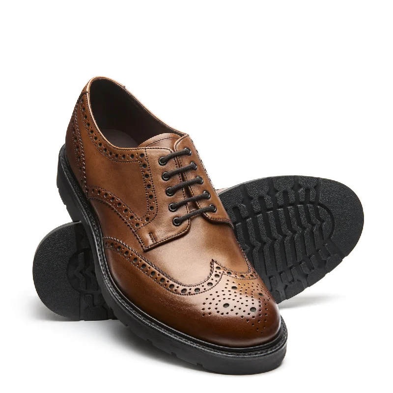 Tan Calf 5 Eye Gibson Brogue Shoe