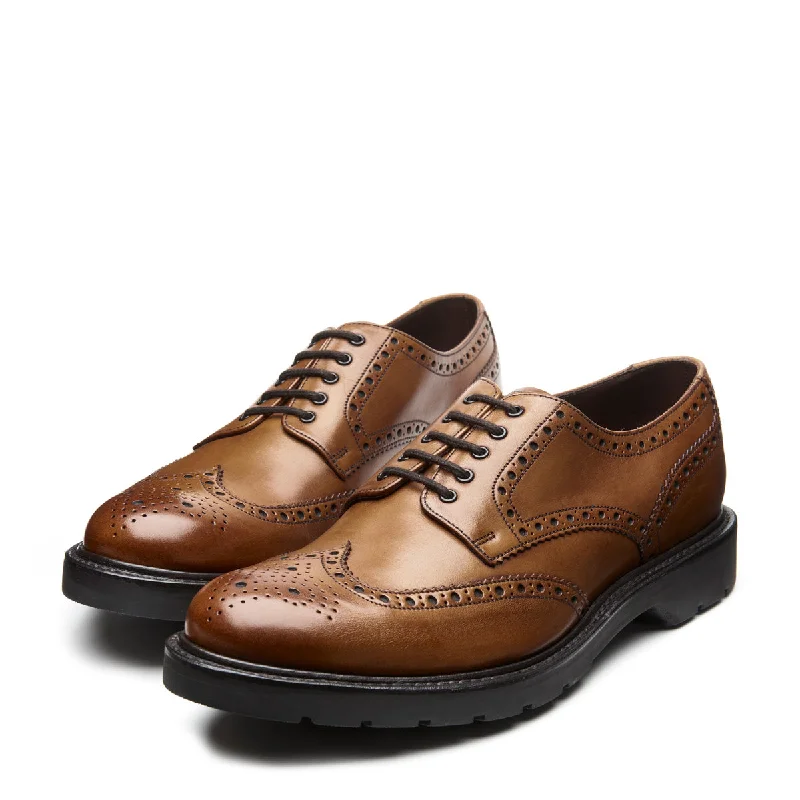 Tan Calf 5 Eye Gibson Brogue Shoe