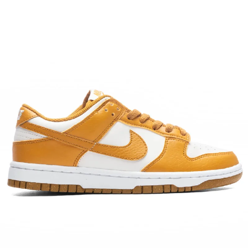 Women's Next Nature Dunk Low - Phantom/Gold Suede/White