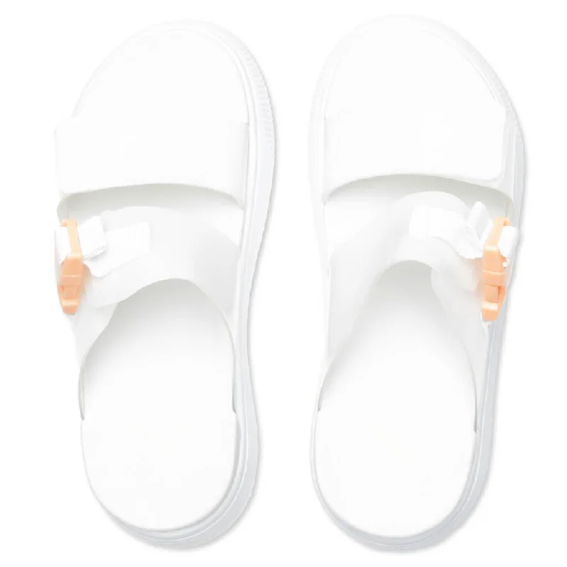 Women's Suede Mayu Sandal - White/Nimbus Cloud/Fizzy Melon