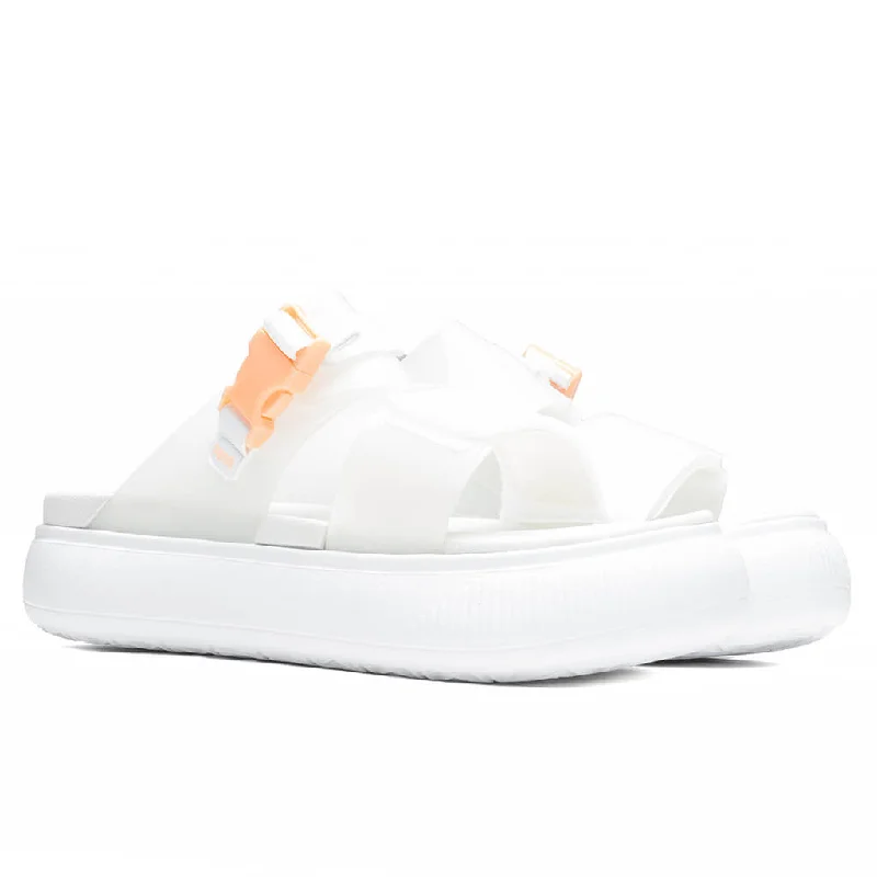 Women's Suede Mayu Sandal - White/Nimbus Cloud/Fizzy Melon