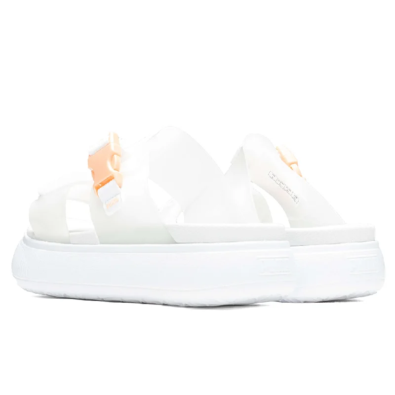 Women's Suede Mayu Sandal - White/Nimbus Cloud/Fizzy Melon