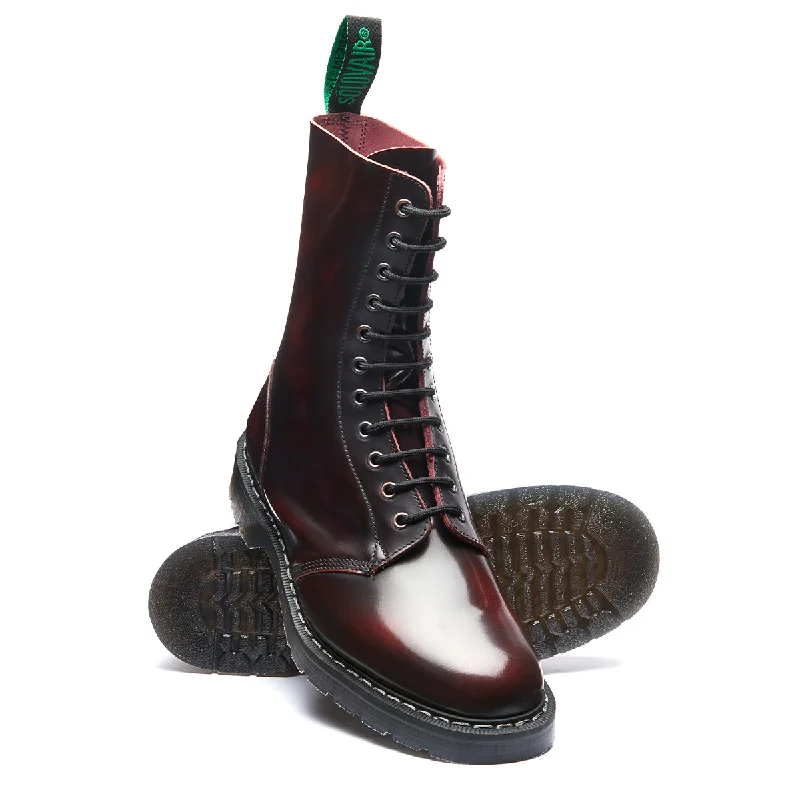 Burgundy Rub-Off 11 Eye Astronaut Boot