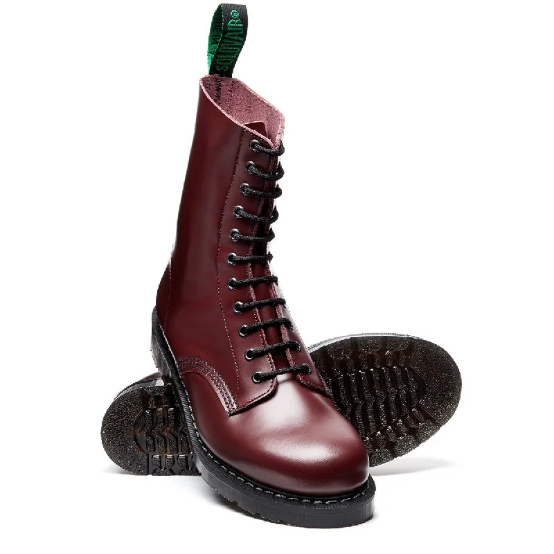 Oxblood Hi-Shine 11 Eye Derby Boot