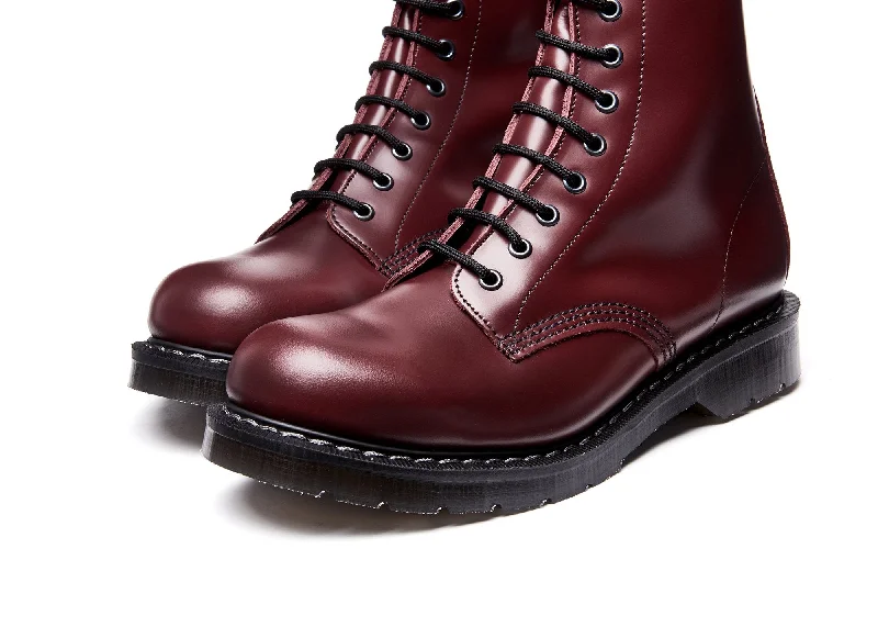 Oxblood Hi-Shine 11 Eye Derby Boot