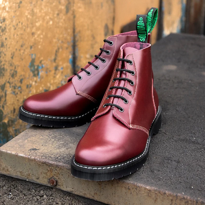 Oxblood Hi-Shine 6 Eye Astronaut Boot