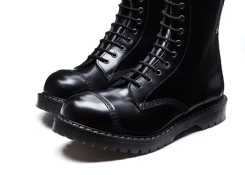 ""Englander"" Black 11 Eye Steel Toe Derby Boot